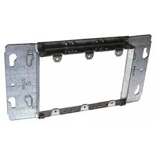 Raco 822 Box Cover, Square Box Type, 3 Gang, Galvanized Steel, Blank Cover Type