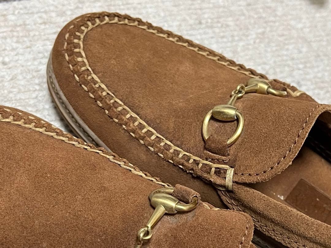 GUCCI Women's Loafers Horsebit Suede Brown EU36.5/US6.5 120227c thumbnail 16