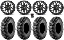 ITP Hurricane 15"Wheels Black 35"Cliffhanger Sticky Tires Yamaha Wolverine RMAX