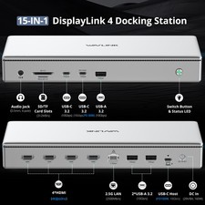 WAVLINK Displaylink Laptop Docking Station Quad 4K Displays Displaylink DL7400
