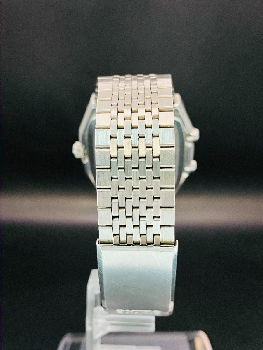 SEIKO WATCH SILVER WAVE H557-524A ANALOG DIGITAL QUARTZ VINTAGE