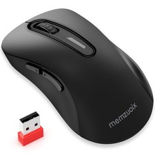 Matte Black 2.4G Wireless Mouse 1400 DPI with USB Receiver 5-Button