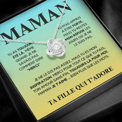Collier Pour Maman | Or blanc 14k ou Or jaune 18k