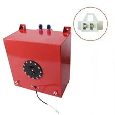 40L 10 Gallon Fuel Cell Tank Aluminum Racing Drift W/ Level Sender Red Universal