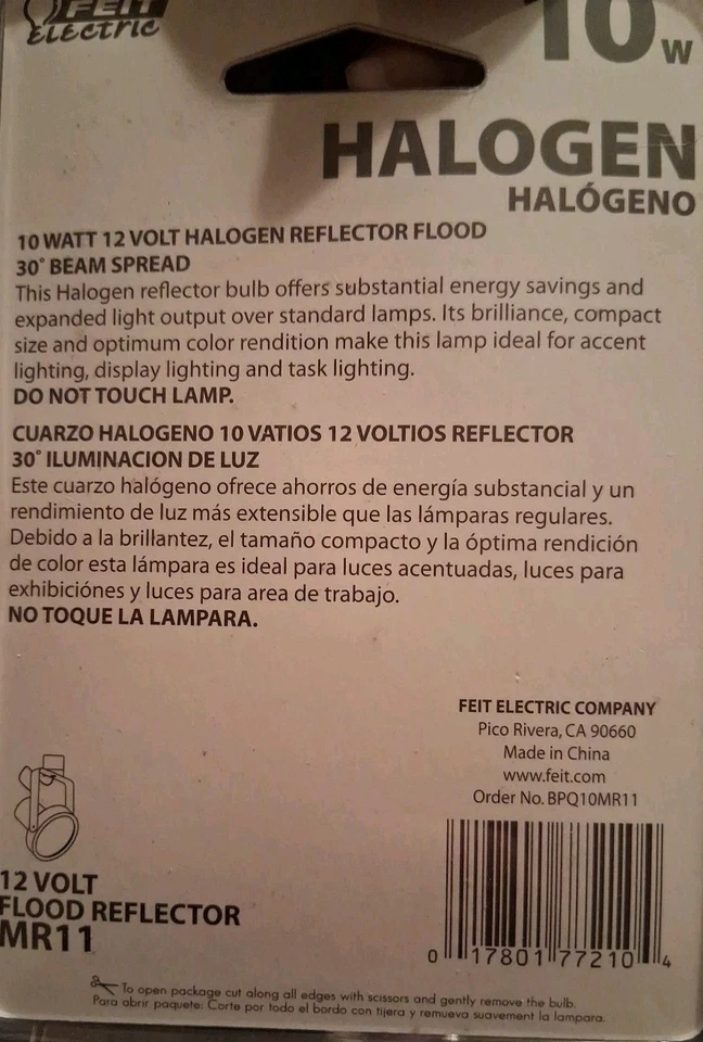 6 Feit Electric 10W 12V Bulb Flood Reflector MR11 for Fixture G4 Base Bulbs - Image 2 of 2