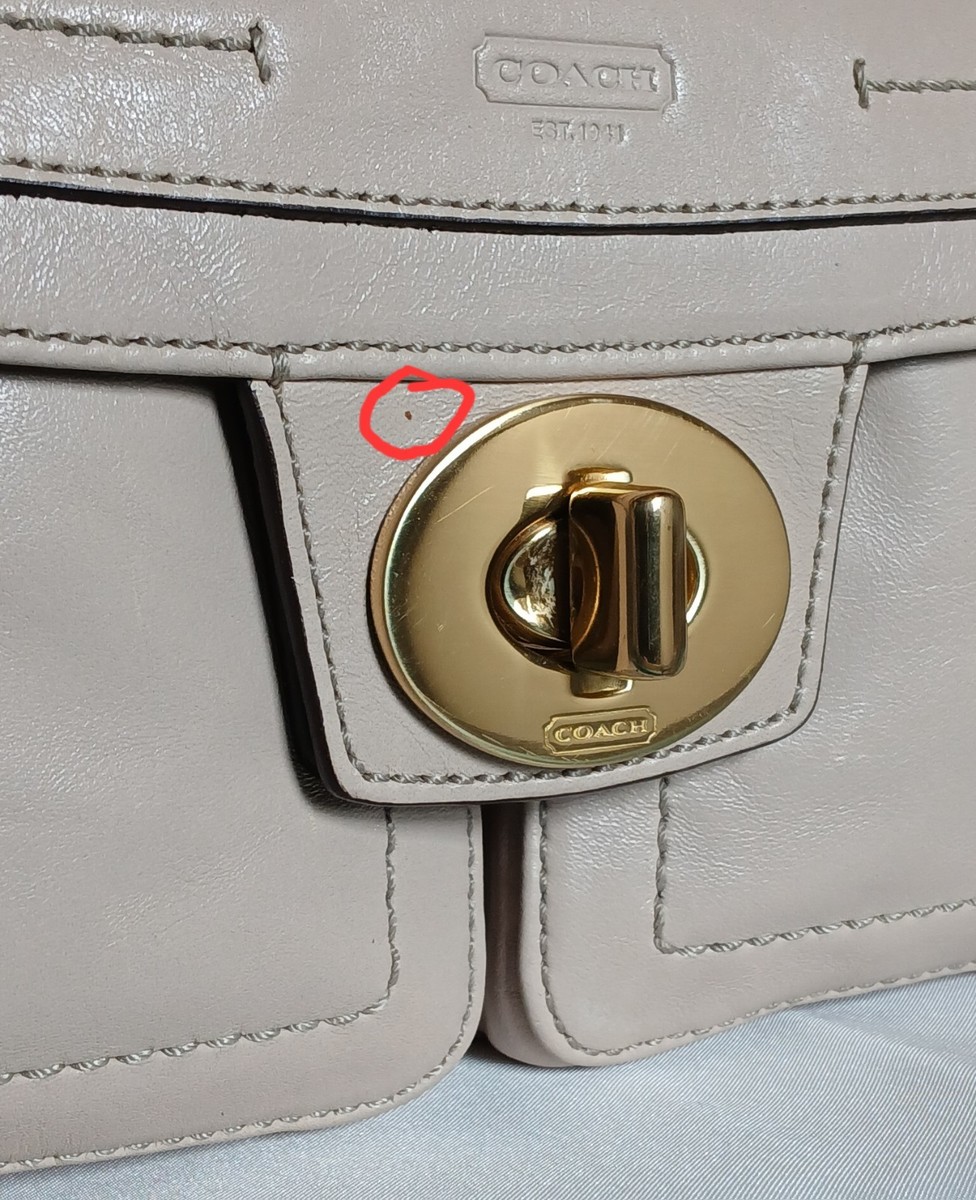 NWT Coach Vintage Lindsay Leather Satchel Boston Bag Turnlock