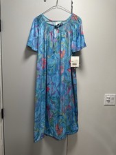House Dress Muumuu Vintage Women's M Vibrant Colorful Carriage Court Grandma