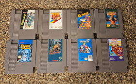 Nintendo NES-001 Console W/ Gray Zapper, Controller & 8 Games LOT