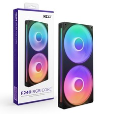NZXT F240 RGB Core - 240mm Single-Frame Fan Unit with 2 x 120mm RGB Fans - Speed