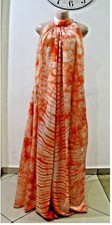 Registyle African Tie & Dye Soft Satin loose long dresses with scarf,  SALE!!