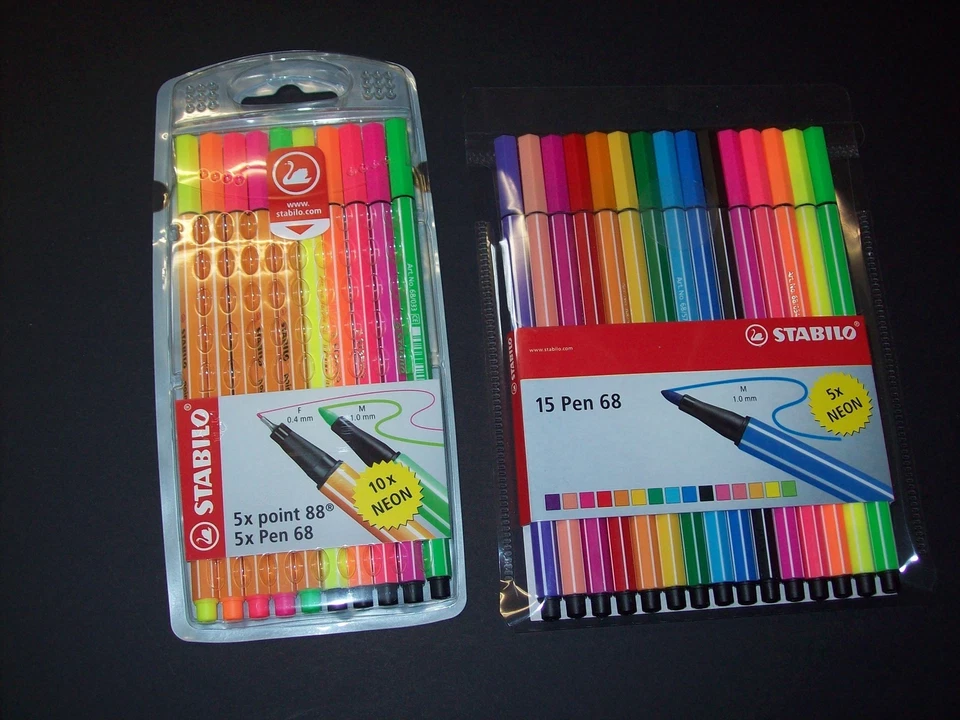 Stabilo Fineliner Point 88 oder Pen 68 Neon Farben