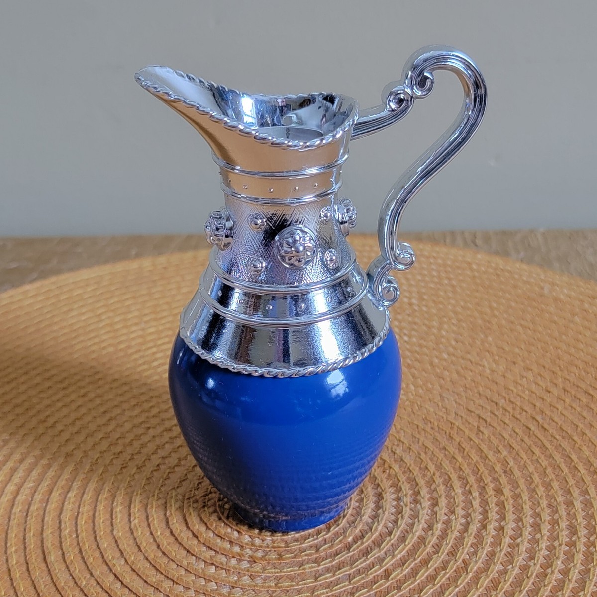 Vintage Avon Perfume Bottle Cobalt Blue Venetian Pitcher Moonwind