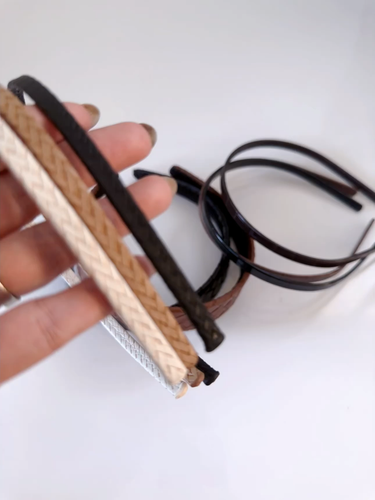 Women Boho Chic Braided Synthetic leather Wide Slim Hair Headband Head Band hoop - Video 1 of 1