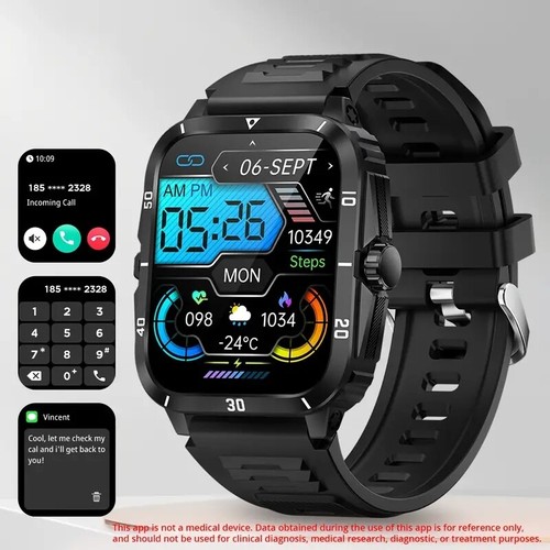Reloj inteligente para hombres relojes de fitness 3 ATM llamadas inalámbricas reloj inteligente para hombres para Android - Imagen 13 de 22