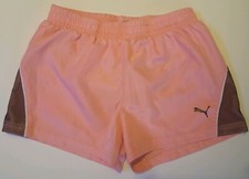 Puma Girls Athletic Running Shorts Size M Rose and Black
