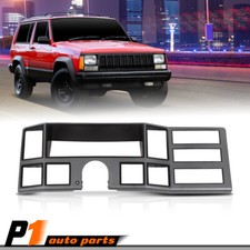 Fit For Jeep Cherokee Xj 84-96 Gray Silver Das Bezel Radio Surround Trim Insert