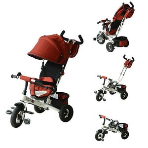 Qaba 2-in-1 Baby Ride On Tricycle Trike Stroller Push ...
