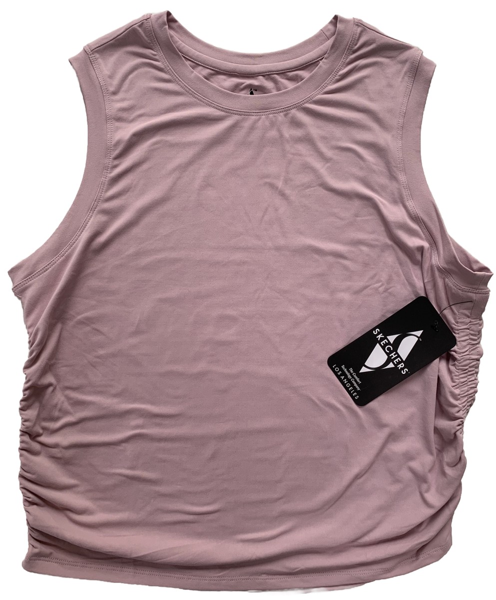 Skechers Womens GoDri Serene Tank Top WTT167 Dusty Pink M L