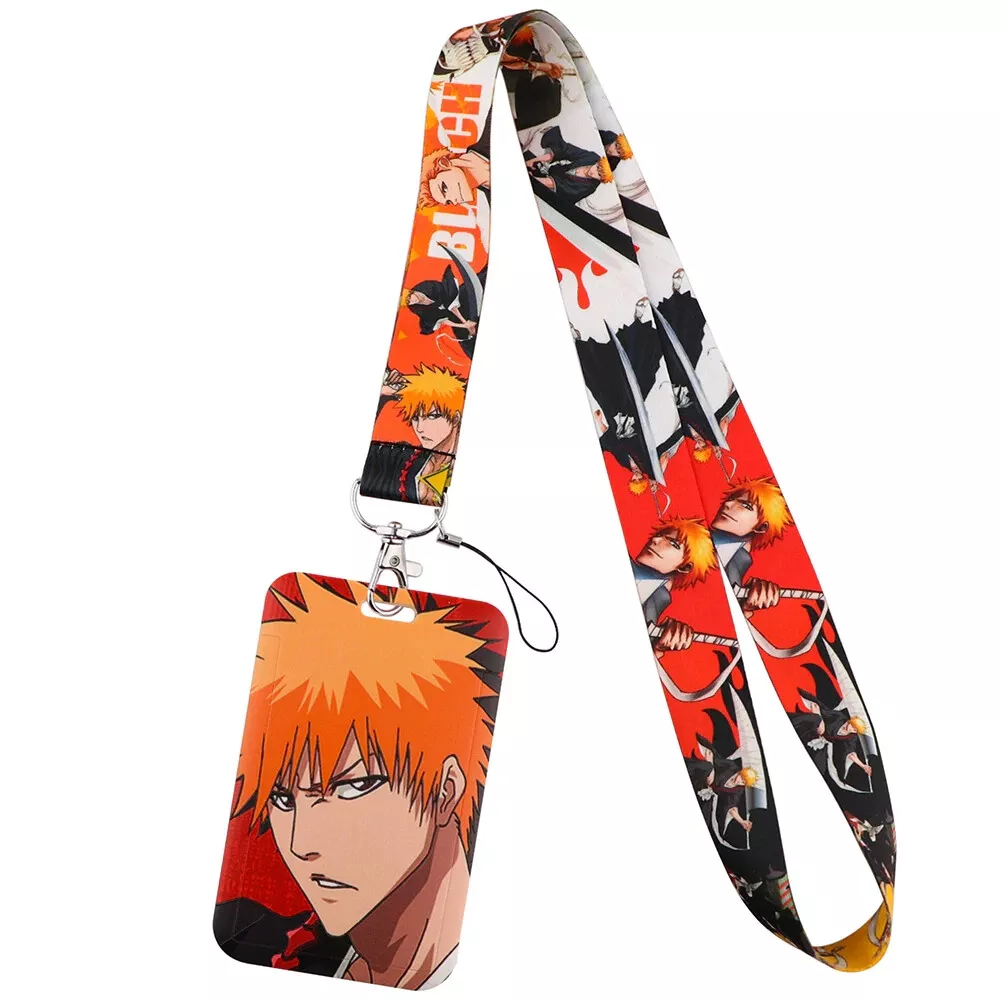 Bleach Anime Series Ichigo Kurosaki Characters Lanyard With ID Badge Holder