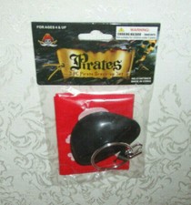 3 PC Pirate Dress-up Set Ages 4 Red w/ Skull Wrap, Eye Patch, Silver Earring