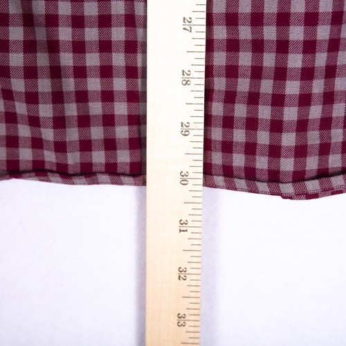 Banana Republic Mens Size L Luxe Flannel Long Sleeved Shirt Slim Fit Red Check - Picture 9 of 9