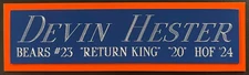 DEVIN HESTER BEARS NAMEPLATE FOR AUTOGRAPHED Signed HELMET-FOOTBALL-JERSEY-PHOTO