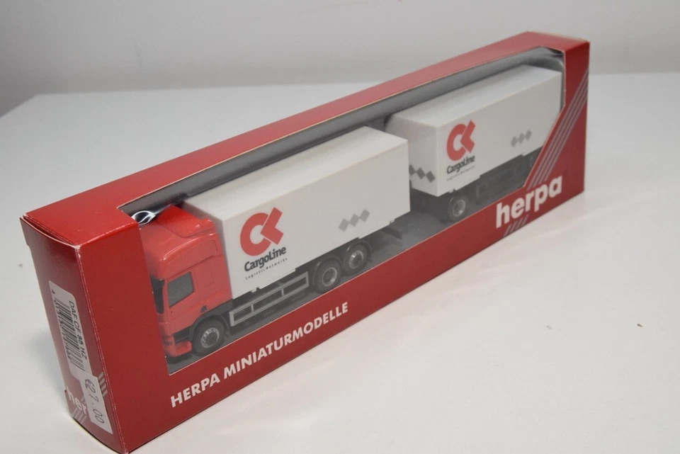 CAMION B8 1:87 HERPA 147668 DAF CF 85 HZ CON RIMORCHIO LINEA DI CARICO MIB - Immagine 2 di 4