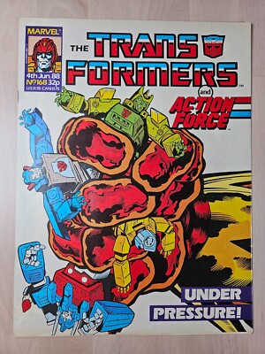 Transformers & Action Man Issue 168 UK Edition June 1988 Marvel Comics Sleeved