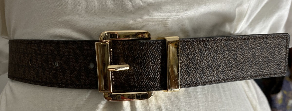 Michael Kors reversible red side and brown on the other side.Gold buckled X/L. MICHAEL Michael Kors REVERSIBLE - Belt business - tan - Zalando main image 4