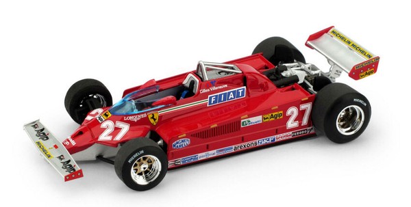 Brumm 1/43 F1 Ferrari 126 Ck Gilles Villeneuve 1981 Monza Statisches Modell-image