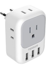 European Travel Plug Adapter, TESSAN US to Europe Power Adapter. open box