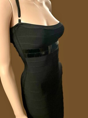 Herve Leger Black Bandage Dress Vintage Y2K Sequin Detail One Shoulder Strap L | eBay Herve Leger Black Bandage Dress Vintage Y2K Sequin Detail One Shoulder Strap L | eBay