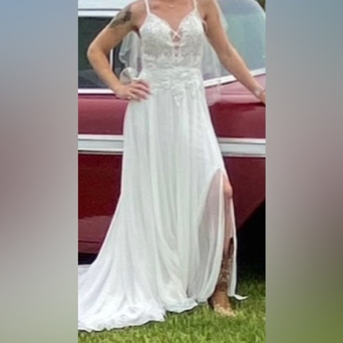 Vestido de novia Rebecca Ingram - Talla 6 - Recién lavado en seco usado una vez - Imagen 3 de 15