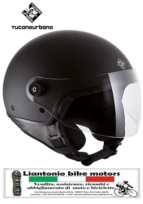 CASCO JET TUCANO URBANO EL' JETTIN ECE22.06 NERO OPACO