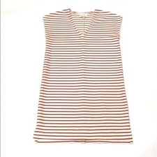 Madewell Striped V-Neck Textured Knit Shift Dress Size XXS