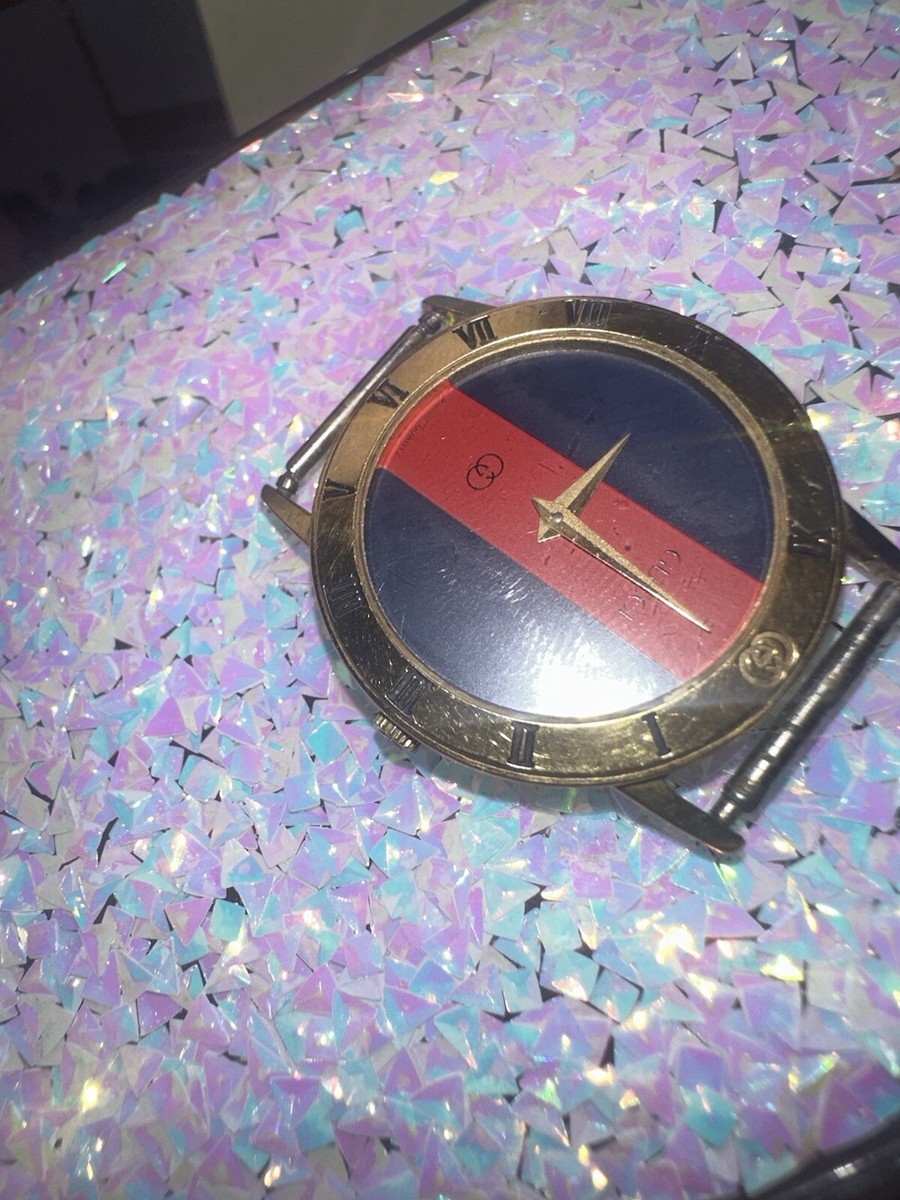Gucci - 3100 blue And red Stripe- Unisex - Vintage Wristwatch | eBay