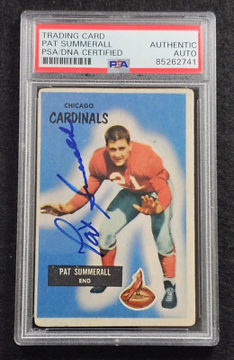 1955 PAT SUMMERALL Signed Bowman ROOKIE Card-CHICAGO CARDINALS-PSA | eBay
