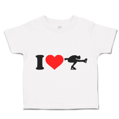 Toddler T-Shirt I Love Figure Skating Olympics Boy & Girl Clothes Cotton