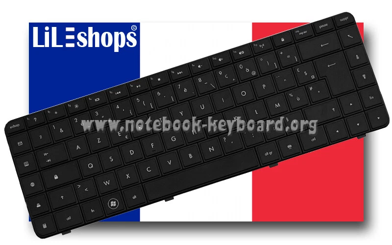 Clavier AZERTY Français Original Pour HP Compaq G62-a41SF - Noir, Neuf, Fabriqué En France