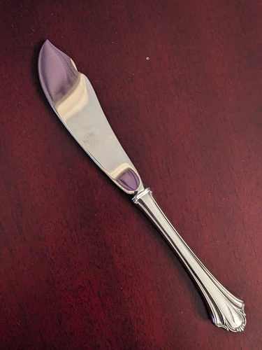 LUNT BEL CHATEAU STERLING SILVER BUTTER KNIFE, HOLLOW, SS blade, never used