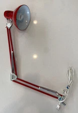 Vintage Underwriters Laboratories Red Folding Lamp Retro Decor Industrial Light