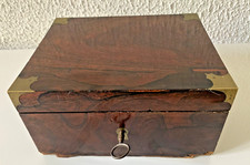 Ancien petit coffre fort placage bois - XIXe