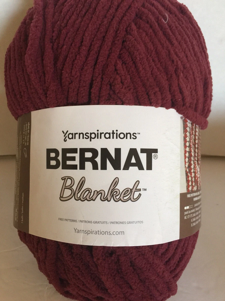 Bernat Blanket 6 Super Bulky Polyester Yarn, Purple Plum 10.5oz/300g, 220  Yards