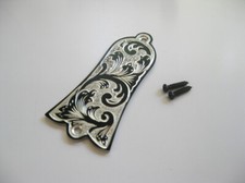 Handmade classical scrollgrass aluminum truss rod cover fits most Gibson guitars