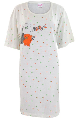 Camisón Camisón Mujeres Algodón Damas Manga Corta Estampado Camisón Ropa de dormir - Imagen 2 de 59