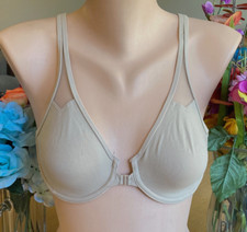 224 Wacoal Body 32D Beige Nude Front Close Racerback Underwire Bra 65124-2
