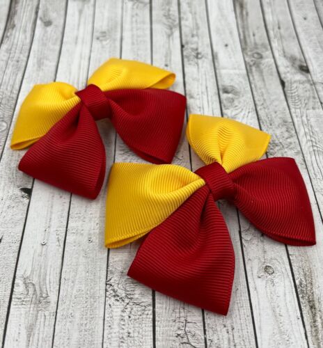 Red and Yellow Gold School Hair Accessories - Picture 16 of 59