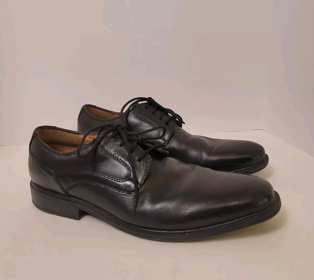 SAOLA G.H. Scarpe eleganti Oxford Bass & Co. da uomo Gregory in pelle nera taglia 12