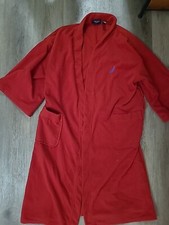 Nautica Red Fleece Robe Mens Sleepwear One Size