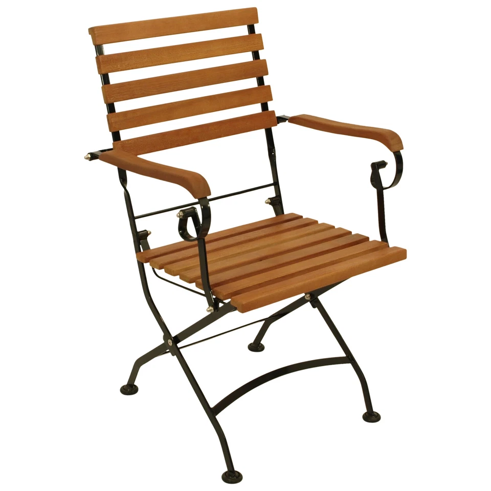 Sitzgruppe Gartenmöbel Gartengarnitur HOFGARTEN 3-teilig, Metall Eukalyptus Holz - Bild 2 von 4